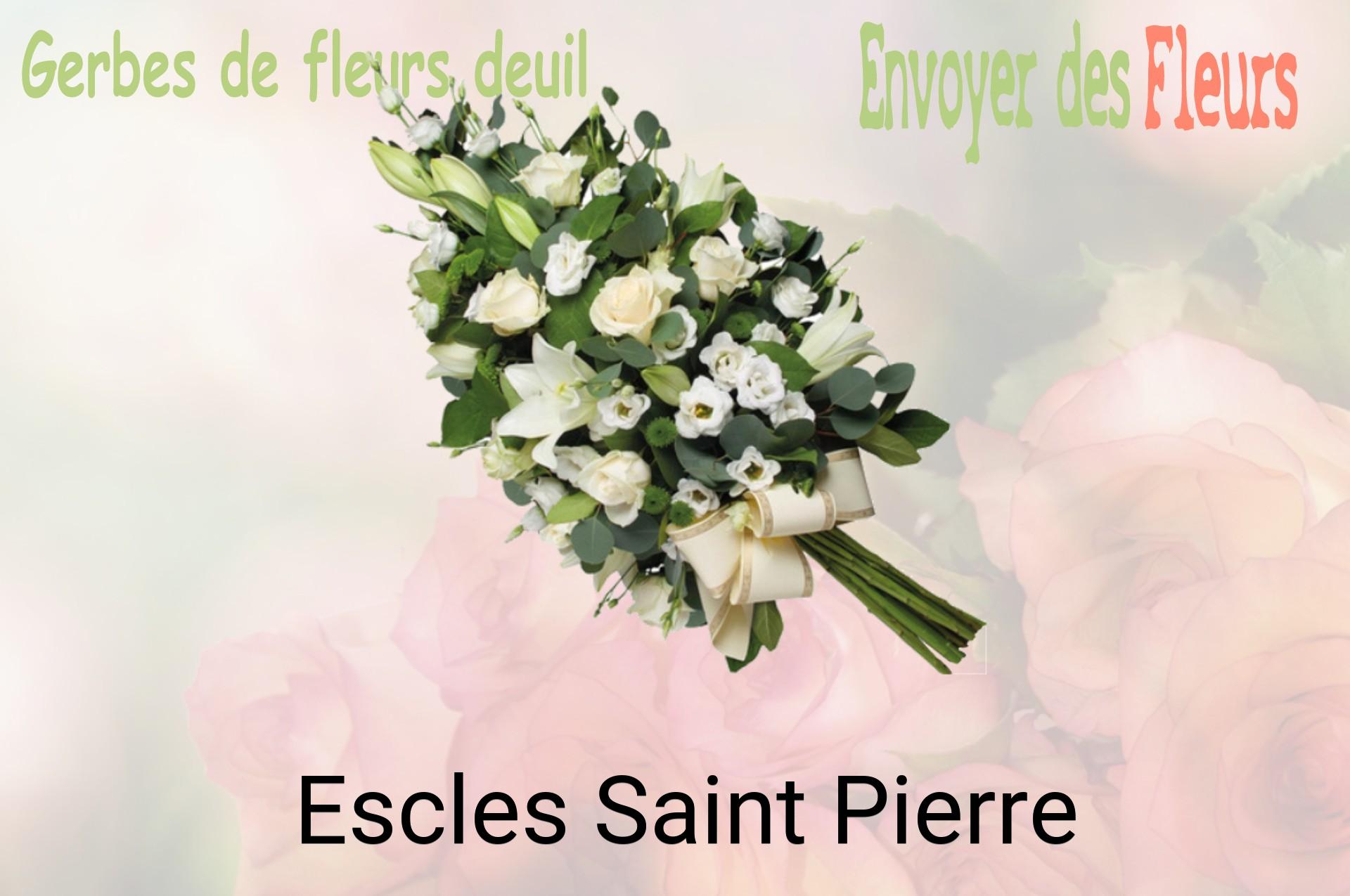 Gerbe de fleurs de deuil livrée à Escles-Saint-Pierre